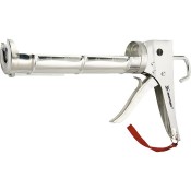 Пистолет для герметика (310 мл)  полуоткрытый хромир., зубчатый шток 7 мм// MATRIX